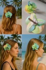 Yaz renkleri Aloha orkide pens toka