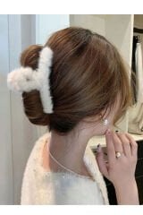 KREM Peluş Mandal Toka (12 CM)