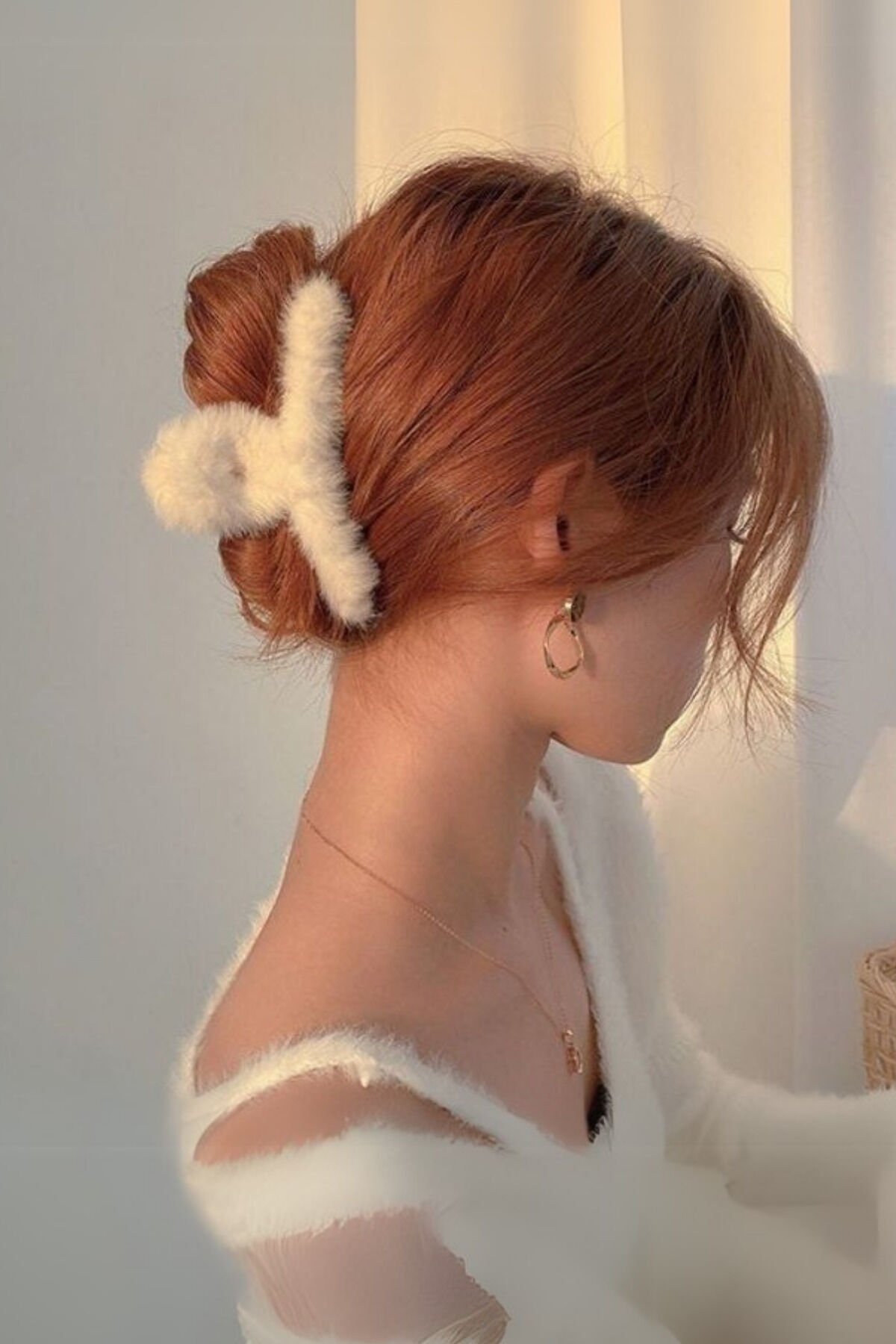 KREM Peluş Mandal Toka (12 CM)