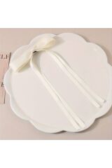 Krem Çift Kuyruklu Fransız Fiyonk Toka