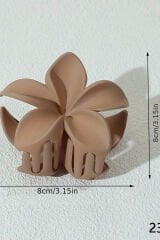 4’lü Lotus Çiçeği Mandal Toka Seti Kahve Tonları