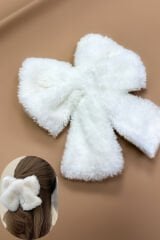 Kadın Peluş Fiyonk Otomat Toka