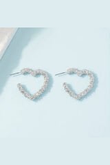 Kadın  Küpe Gümüş Stardust Heart