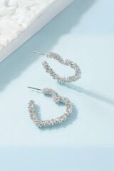 Kadın  Küpe Gümüş Stardust Heart