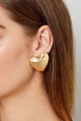 KADIN TRENT BİG HEART GOLD KÜPE 4 CM