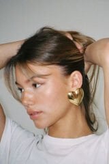 KADIN TRENT BİG HEART GOLD KÜPE 4 CM