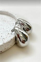 Kadın Küpe Gümüş  Gözyaşı Damla Model küpe