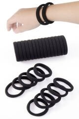 Kadın 10'lu Siyah Ultra Esnek Bilek Lastik Toka İTHAL Ürün