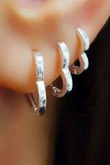 Kadın 6'lı Kalp Küpe Seti