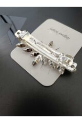 Zirkon Taşlı Otomat Pens Toka ( 9 cm) / Parti Tokaları / Özel Gün Tokaları