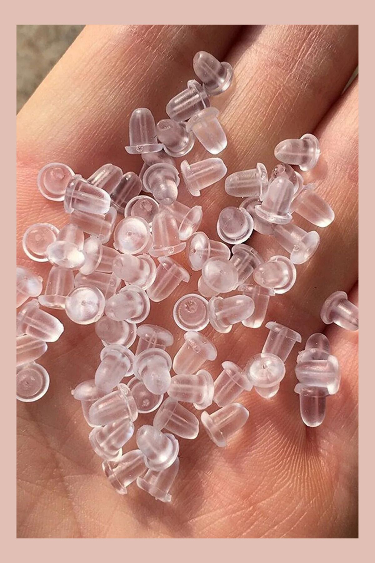 100 Adet Plastik Küpe Pistonu Küpe Arkalığı