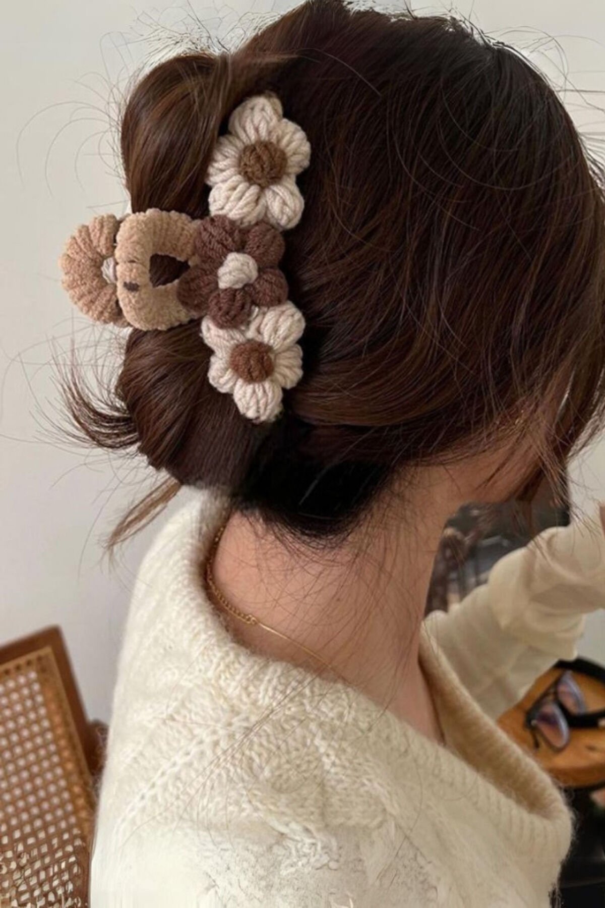 Kadın Örgü Mandal Toka