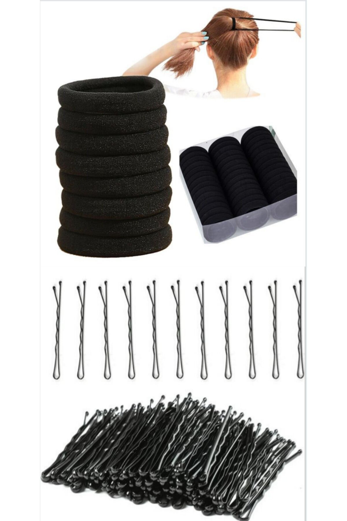 Kadın Tel Toka Havlu Toka Seti 100 Adet