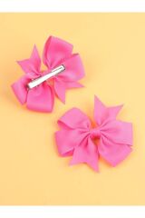 Çocuk Genç Grogren Saten Fiyonk Toka Pens 2 'li