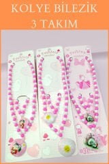 Çocuk Kolyesi Çocuk Bileziği Seti 3 Takım