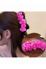 KOYU PEMBE GÜL MANDAL TOKA 12 CM