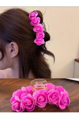 KOYU PEMBE GÜL MANDAL TOKA 12 CM