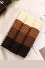 100 Adet Kahve Tonları Lastik Toka Seti