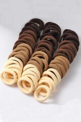 100 Adet Kahve Tonları Lastik Toka Seti