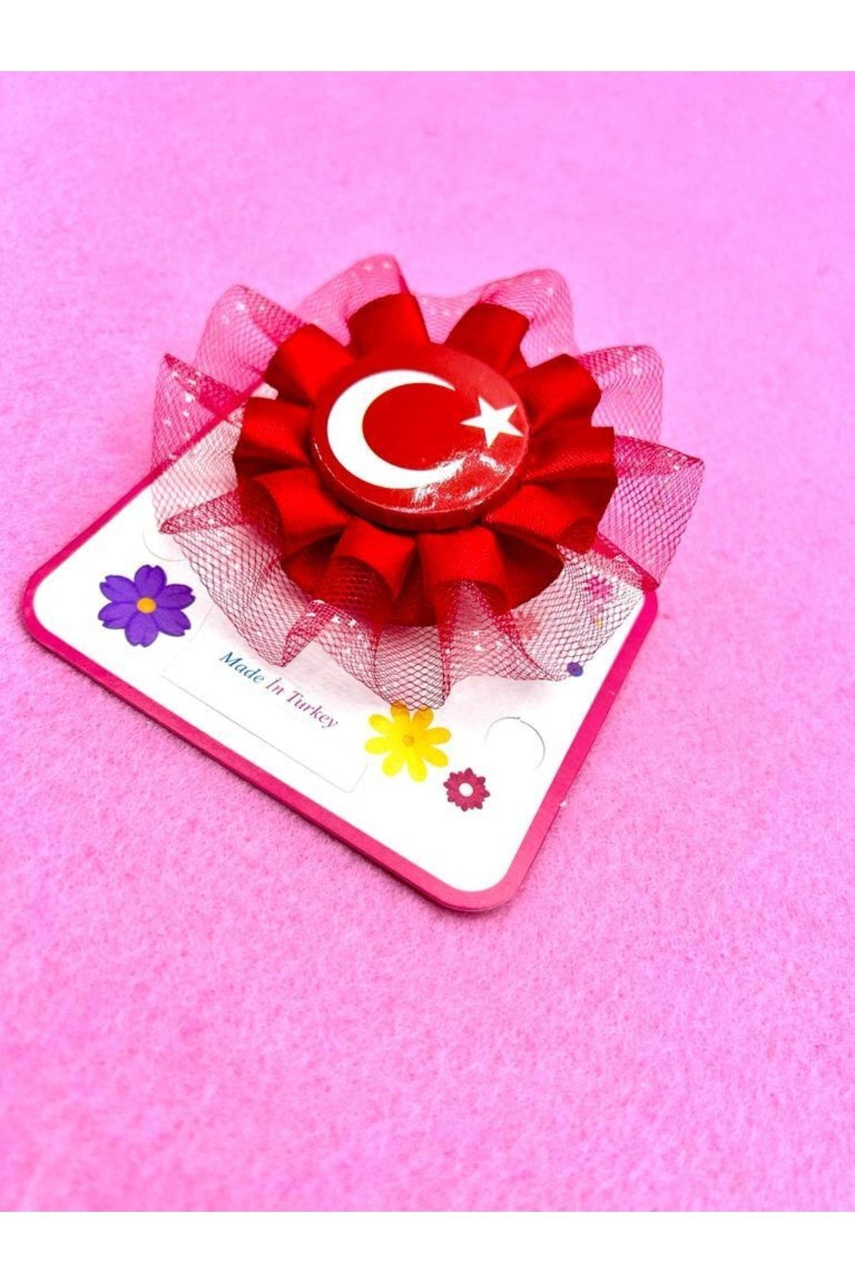 23 Nisan Tokası Türkiye Bayraklı 2'li Lastik Toka