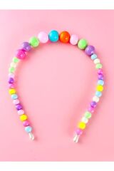 Kadın Rainbow Renkli Inci Taç