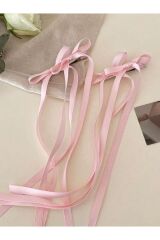 Kadın 2'li Pembe Pens Toka Çift Fiyonklu