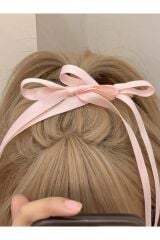 Kadın 2'li Pembe Pens Toka Çift Fiyonklu