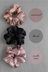 Kadın Saten Toka Lastik 3 Adet