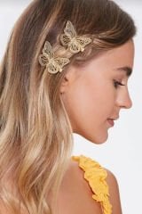 Kadın 2'li Gold Kelebek Pens Toka