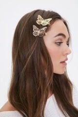 Kadın 2'li Gold Kelebek Pens Toka