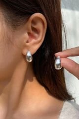 Damla Küpe Gümüş Ton