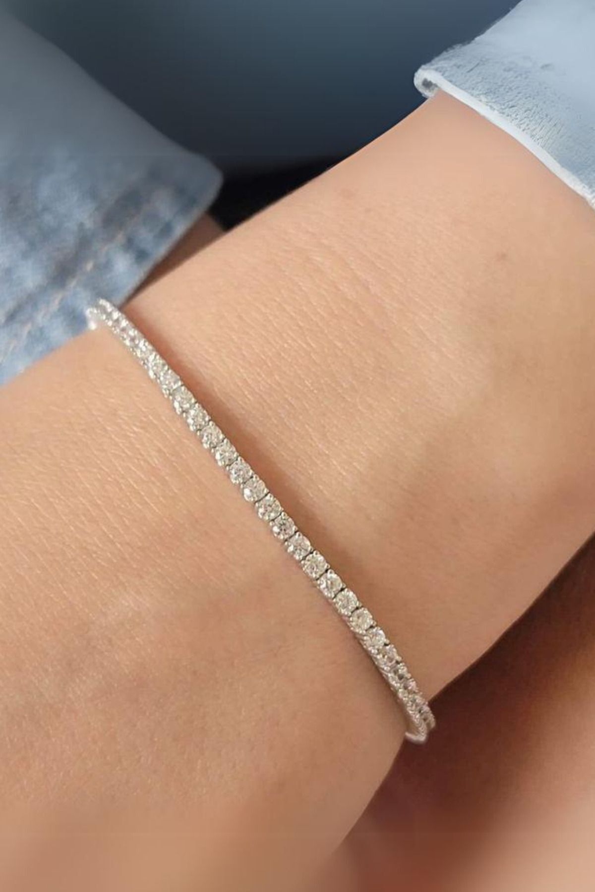 Zirkon Taşlı Su Yolu Bileklik