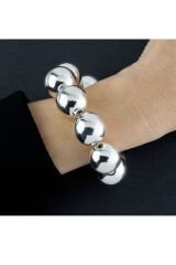 Gümüş Ton Lastik Toka/bileklik