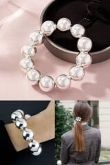 Gümüş Ton Lastik Toka/bileklik