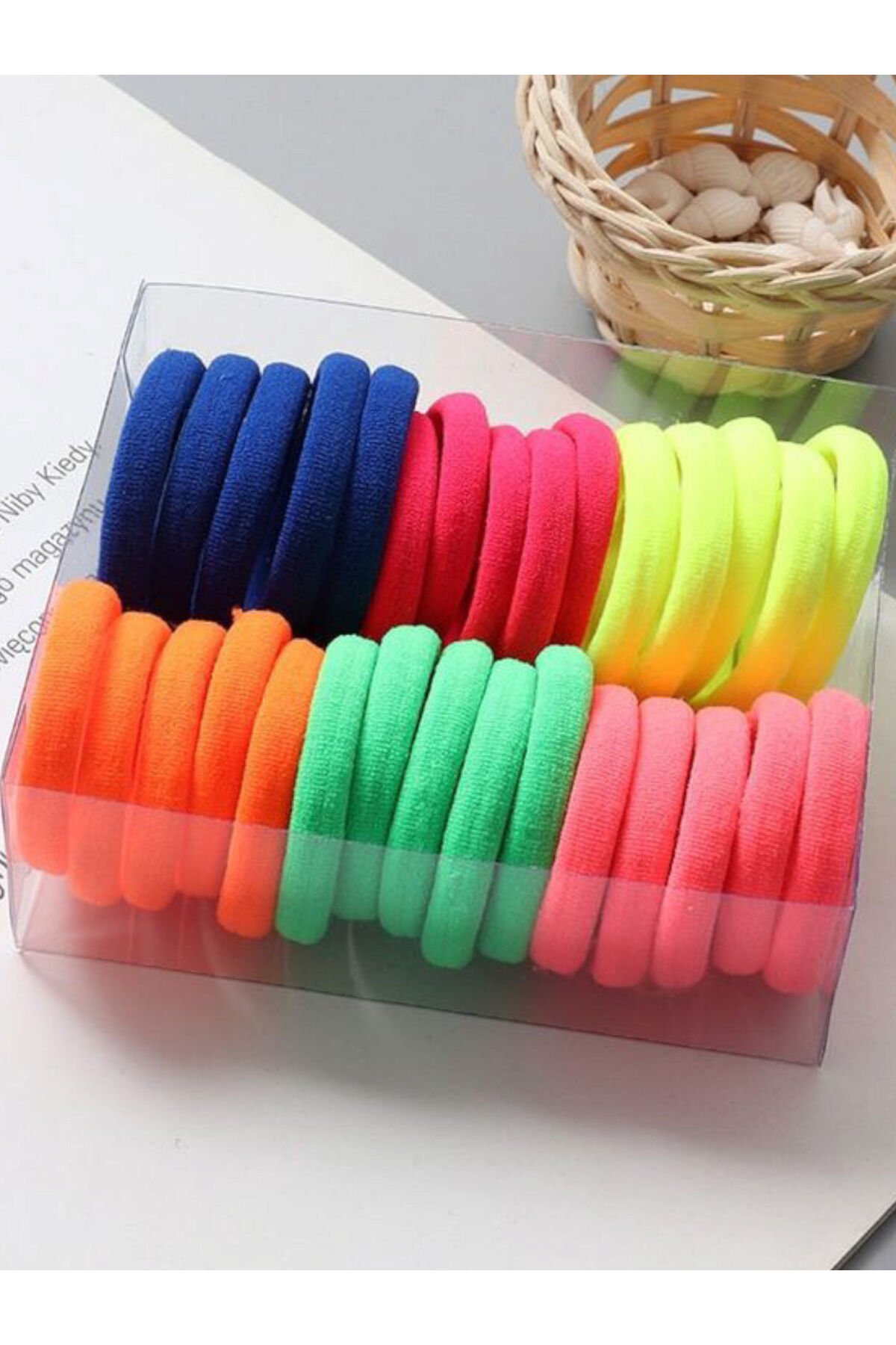 Kadın Lastik Toka Neon Renkler 50li