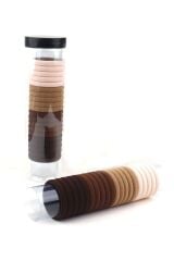 Kadın Kahve Lastik Toka Seti 50li