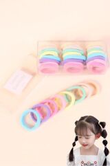 Kadın Lastik Toka Pastel Renkler 50 Li