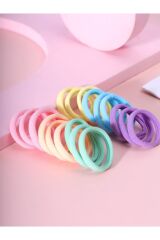 Kadın Lastik Toka Pastel Renkler 50 Li