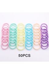 Kadın Lastik Toka Pastel Renkler 50 Li
