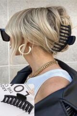 Kadın 3’lü Siyah Büyük Xl Mandal Toka Seti