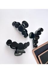 Kadın 3'lü Siyah Mandal Tırmık Toka Seti