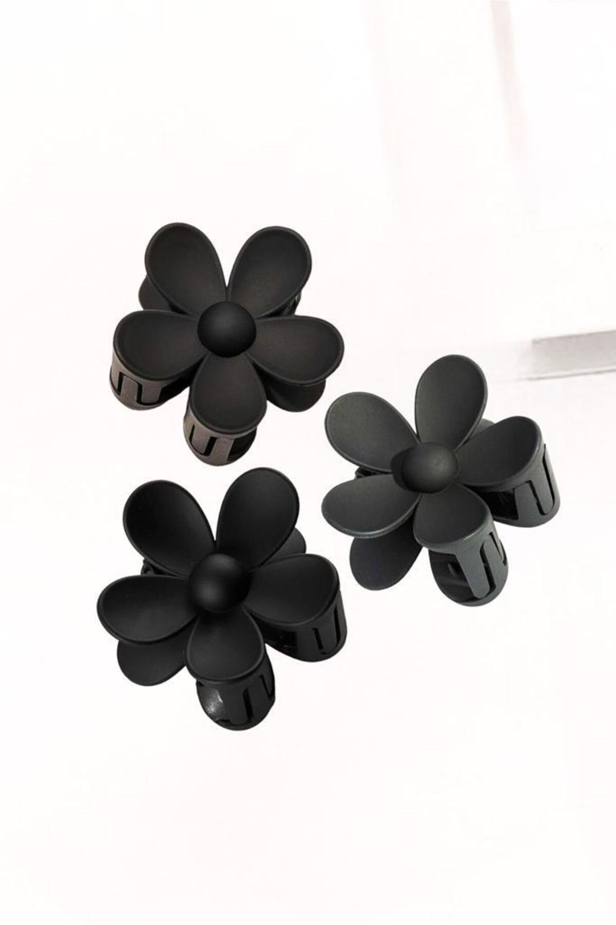 Kadın 3'lü Siyah Tırmık Mandal Toka Seti