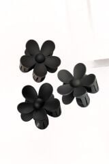 Kadın 3'lü Siyah Tırmık Mandal Toka Seti