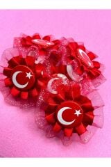 23 Nisan Tokası Türkiye Bayraklı 10 Çift Lastik Toka