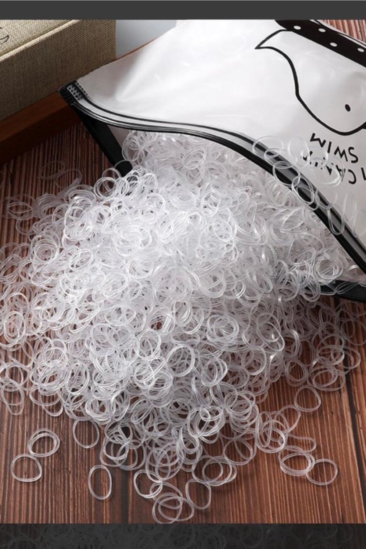 Saç Örgü Lastiği 1000 Adet Şefaf