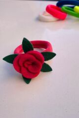 Çocuk/genç Güllü Lastik Toka 6'lı Okul Tokası