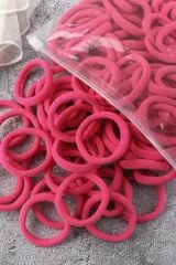 Koyu Pembe / Fuşya lastik toka 50 li