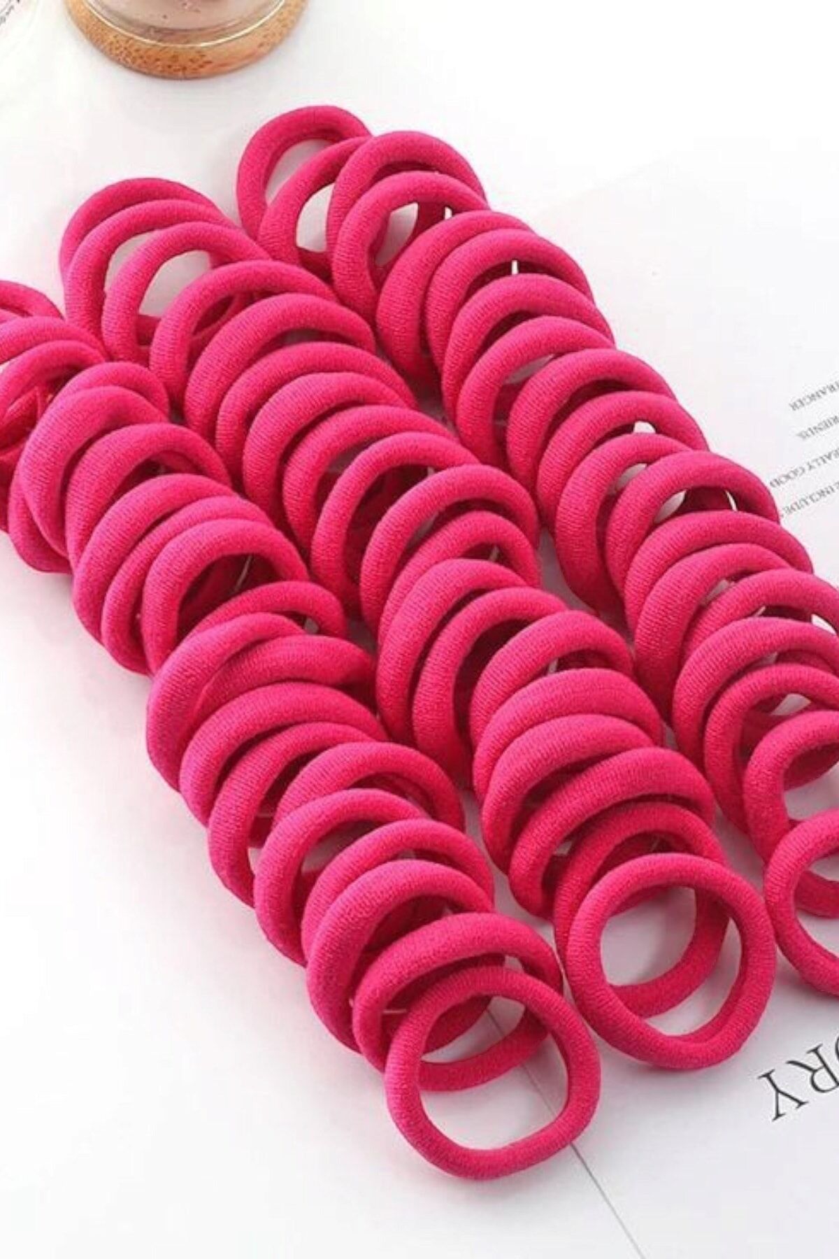 Koyu Pembe / Fuşya lastik toka 50 li