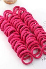 Koyu Pembe / Fuşya lastik toka 50 li