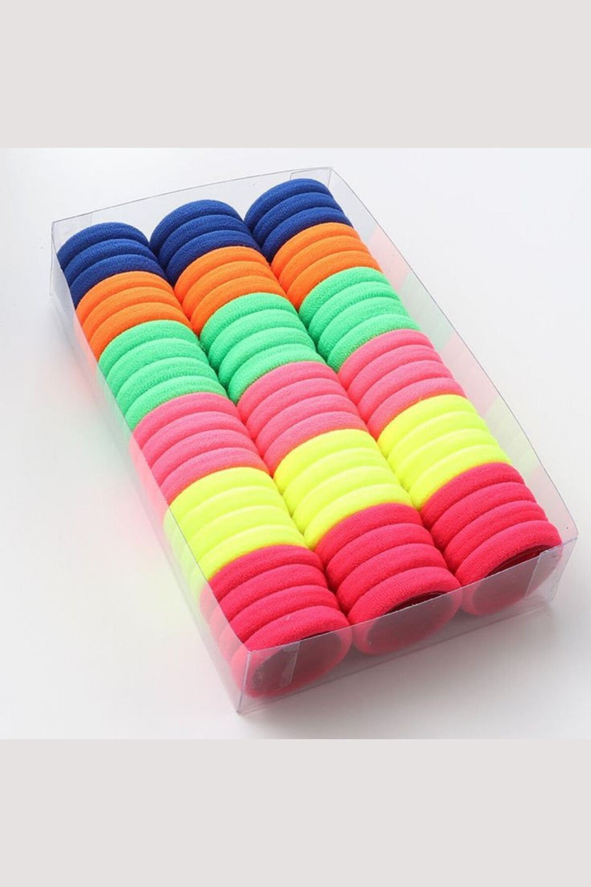 100 Adet Neon renkler Lastik Toka Havlu Toka